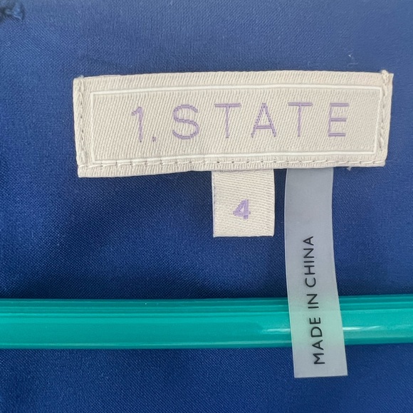 NWT 1.State Women’s Cold Shoulder Sheath Dress sz4 Asymmetrical Stretch Party - Picture 4 of 11